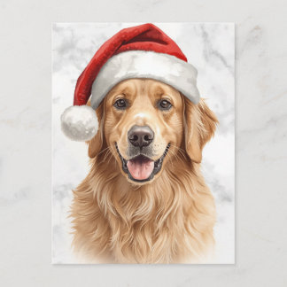 Cartes Pour Fêtes Annuelles Chien Retriever doré heureux en chapeau de Père No