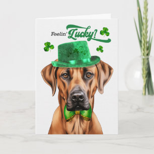 Cartes Pour Fêtes Annuelles Chien Rhodesian Ridgeback Jour de chance St Patric