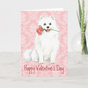 Cartes Pour Fêtes Annuelles Chien Rose américain Eskimo Valentine