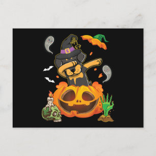 Cartes Pour Fêtes Annuelles Chien Rottweiler faisant le dab pour ouvrir l'oeuf