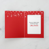 Cartes Pour Fêtes Annuelles Chien Samoyé de Noël sur une chaise rouge (Intérieur)