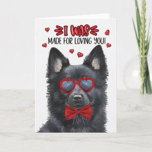 Cartes Pour Fêtes Annuelles Chien Schipperke fait pour vous aimer Valentine