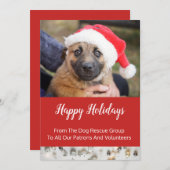 Cartes Pour Fêtes Annuelles Chien Secourt Groupe Vacances (Devant / Derrière)