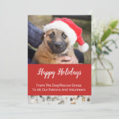 Cartes Pour Fêtes Annuelles Chien Secourt Groupe Vacances (Debout devant)