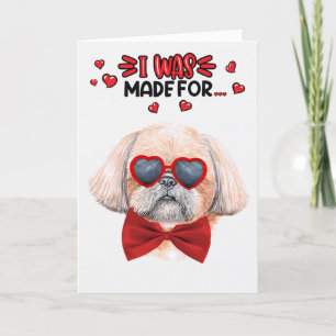 Cartes Pour Fêtes Annuelles Chien Shih Tzu fait pour vous aimer Valentine