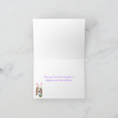 Cartes Pour Fêtes Annuelles Chien-taureau souriant de Pâques (Intérieur)