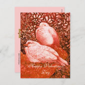 CARTES POUR FÊTES ANNUELLES CHIENS BLANCS EN ROUGE (Devant / Derrière)