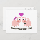 Cartes Pour Fêtes Annuelles Chiens de la journée Hoggy Valentines (Devant / Derrière)