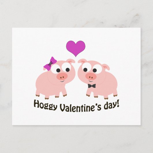 Cartes Pour Fêtes Annuelles Chiens de la journée Hoggy Valentines (Devant)