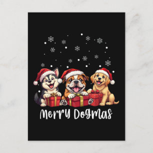 Cartes Pour Fêtes Annuelles Chiens de Noël Chiens de Noël Joyeux Dogmas