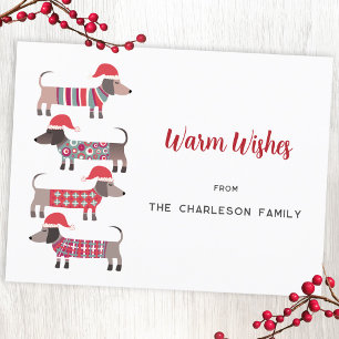 Cartes Pour Fêtes Annuelles Chiens de Noël en Casquette