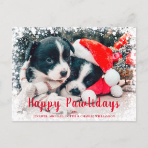Cartes Pour Fêtes Annuelles Chiens de Noël mignons Joyeux Pawlidays