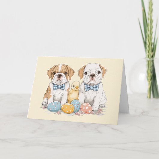 Cartes Pour Fêtes Annuelles Chiens de Pâques (Devant)