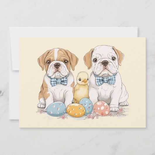 Cartes Pour Fêtes Annuelles Chiens de Pâques (Devant)