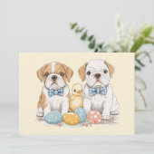 Cartes Pour Fêtes Annuelles Chiens de Pâques (Debout devant)