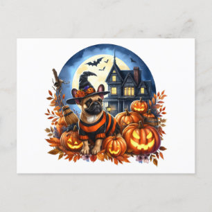 Cartes Pour Fêtes Annuelles Chiens de taureaux français d'Halloween