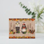 Cartes Pour Fêtes Annuelles Chiens de Thanksgiving (Debout devant)
