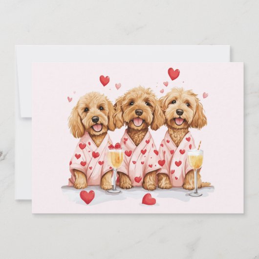 Cartes Pour Fêtes Annuelles Chiens de Valentines Day (Devant)