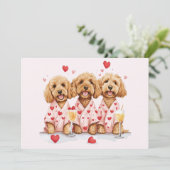 Cartes Pour Fêtes Annuelles Chiens de Valentines Day (Debout devant)