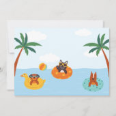 Cartes Pour Fêtes Annuelles Chiens d'été sur la plage (Devant)