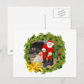 Cartes Pour Fêtes Annuelles Chiens écossais à Noël (Devant / Derrière)