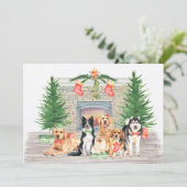 Cartes Pour Fêtes Annuelles Chiens mignons Animaux de compagnie Lover Chien ch (Debout devant)