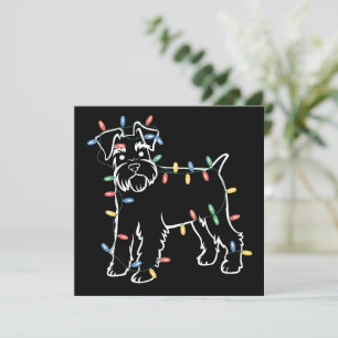 Cartes Pour Fêtes Annuelles Chiens Schnauzer Arbre Noël Xmas Animal Familier C