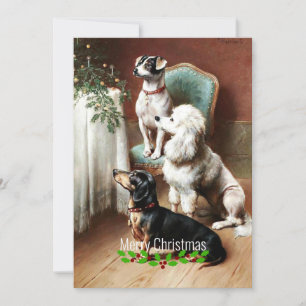 Cartes Pour Fêtes Annuelles Chiens - Un Noël, oeuvre de Carl Reichert