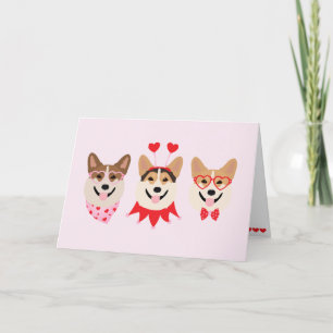 Cartes Pour Fêtes Annuelles Chiens Valentines de Pembroke Welsh Corgi