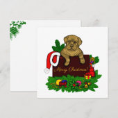 Cartes Pour Fêtes Annuelles Chiffre XMas (Devant / Derrière)