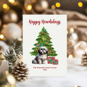 Cartes Pour Fêtes Annuelles Chih Tzu Noël de la famille des chiens
