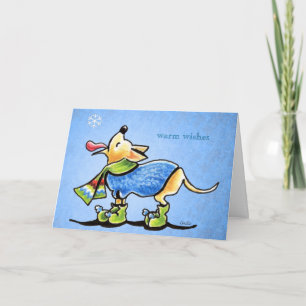 Cartes Pour Fêtes Annuelles Chihuahua Flèches de neige hivernales Noël sur mes