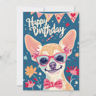 Cartes Pour Fêtes Annuelles Chihuahua Joyeux anniversaire