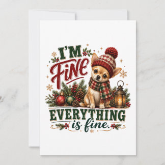 Cartes Pour Fêtes Annuelles Chihuahua tout va bien tout va bien