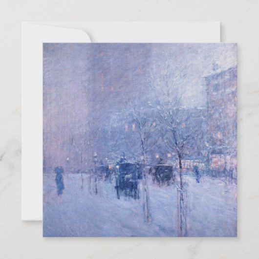 Cartes Pour Fêtes Annuelles Childe Hassam - Fin de l'après-midi, New York, hiv (Devant)