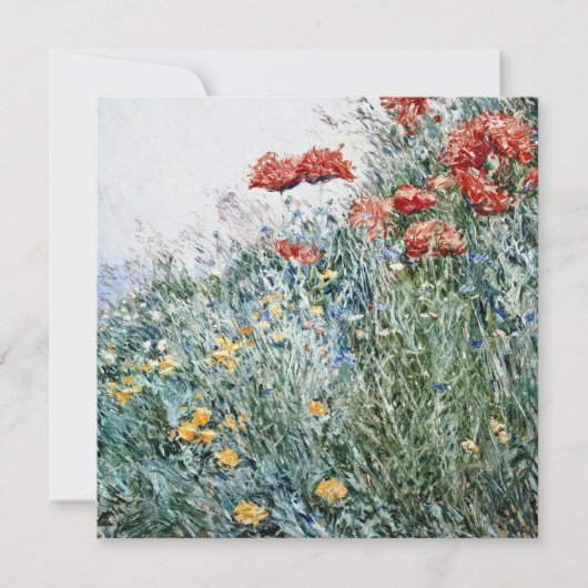 Cartes Pour Fêtes Annuelles Childe Hassam - Poppies, Appledore (Devant)
