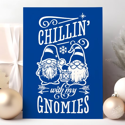 Cartes Pour Fêtes Annuelles Chillin avec mes nègres Noël Gnome Quarantine
