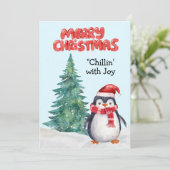 Cartes Pour Fêtes Annuelles "Chillin' with Joy - Joyeux Noël (Debout devant)