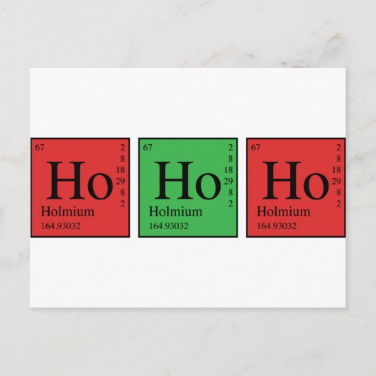Cartes Pour Fêtes Annuelles Chimie de Noël (Devant)
