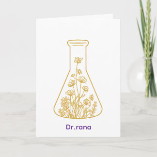 Cartes Pour Fêtes Annuelles Chimie Moderne de l'Or Flacon Art Floral - Na sur