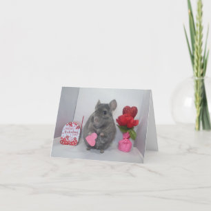 Cartes Pour Fêtes Annuelles chinchilla valentine incertaine