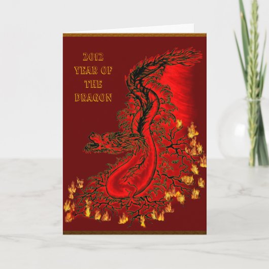 Cartes Pour Fêtes Annuelles Chine-Drache - 2012 - Année Du Dragon (Devant)