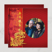 Cartes Pour Fêtes Annuelles Chinese DragonYear 2024 Ajouter Photo SqC (Devant / Derrière)