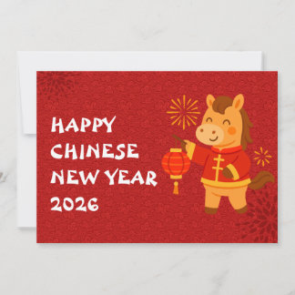 Cartes Pour Fêtes Annuelles Chinese New year of the Horse 2026