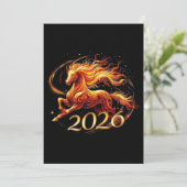 Cartes Pour Fêtes Annuelles Chinese Year of Horse 2026 Celebrations (Debout devant)
