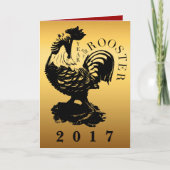 Cartes Pour Fêtes Annuelles Chinois Chuck Rooster personnalisé Année Zodiac An (Devant)