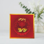 Cartes Pour Fêtes Annuelles Chinois FU Luck lanterne Dragon Année Salutation S (Debout devant)