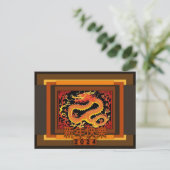 Cartes Pour Fêtes Annuelles Chinois Nouvel An Dragon 2024 Salutation HPC3 (Debout devant)