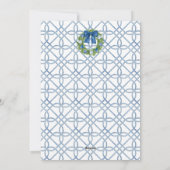 Cartes Pour Fêtes Annuelles Chinoiserie Arbre de Noël bleu et blanc (Dos)