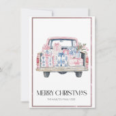 Cartes Pour Fêtes Annuelles Chinoiserie Camion de Noël Preppy Photo (Devant)
